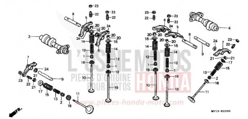 ARBRE A CAMES/SOUPAPE XRV750N de 1992